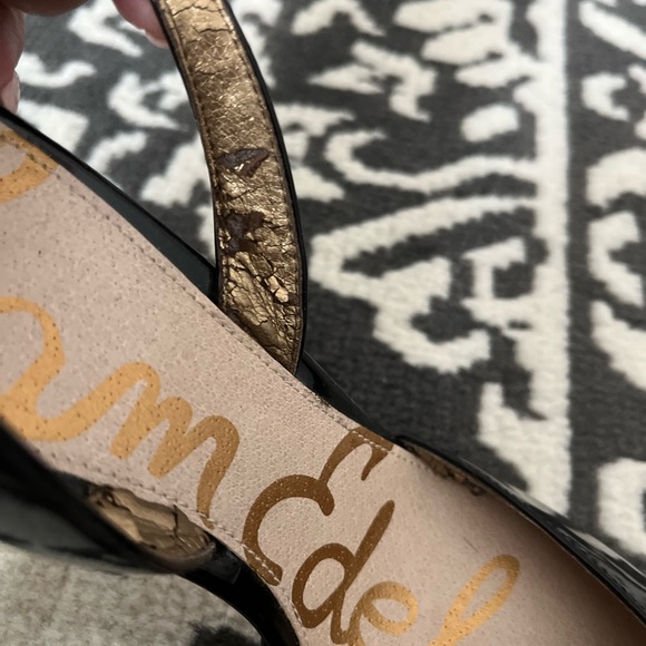 Black Patent Sling Back Stilettos - Picture 4 of 6